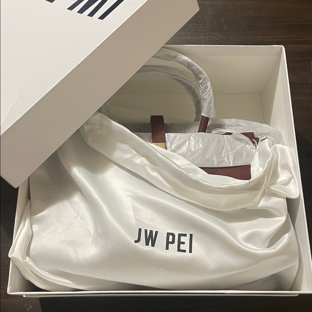 JW PEI Saige Faux Suede Tote Bag Brown MSRP$169 - Picture 8 of 11